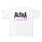 Luana＊ruu ルアーナ＊ルーの手書きALOHA波 All-Over Print T-Shirt