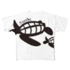 たかせ ゆづきのTurtle-Black フルグラフィックTシャツ