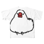 243のおだんご文鳥 フルグラフィックTシャツ