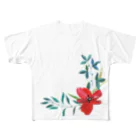 カリカリのお花Tシャツ All-Over Print T-Shirt