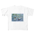 コウのAqua All-Over Print T-Shirt