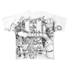 ESPERTOのAlfaromeo Engine black フルグラフィックTシャツ