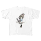 Ychanの女の子とクマさん🧸 All-Over Print T-Shirt