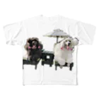 Lilienのベンチパラソルアジサイ名前入り All-Over Print T-Shirt