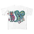 maimaice_creamの猫の神様 フルグラフィックTシャツ