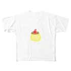 soysoysauceのプリン フルグラフィックTシャツ