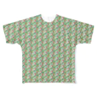 おこめおのトロピカル　モルモット【緑】 フルグラフィックTシャツ