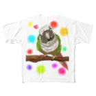 Lily bird（リリーバード）のホオミドリアカオウロコインコ フルカラー② All-Over Print T-Shirt