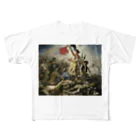 Art Baseの民衆を導く自由の女神 / ウジェーヌ・ドラクロワ(La Liberte guidant le peuple 1830) フルグラフィックTシャツ