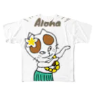 TOSANEKOのTOSANEKO ちゃいろ　aloha フルグラフィックTシャツ