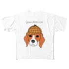 はねまる ショップのgreat  detective beagle All-Over Print T-Shirt