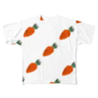 きゅうりの野菜のにんじん フルグラフィックTシャツ