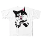 majoccoのおまえ猫じゃねえだろ フルグラフィックTシャツ