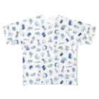ジェーンのみせ(いっ福商店)の阿波踊りがいっぱい　白 フルグラフィックTシャツ