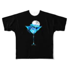 クレイジー闇うさぎSHOPのクレイジー闇うさぎ(Blue Moon)  All-Over Print T-Shirt