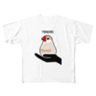 文鳥堂のてのり（クリーム） フルグラフィックTシャツ