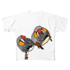 米箸の普通サイズ&ジャンボサイズの錦華鳥 All-Over Print T-Shirt