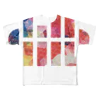 🏕小川ハルの小川ハル ロゴB All-Over Print T-Shirt