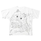 ladycat4のあめくん フルグラフィックTシャツ