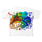 AURA_HYSTERICAのOver_The_Rainbow フルグラフィックTシャツ