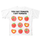 NIKORASU GOのユーモアトマトデザイン「埒が明かない」 All-Over Print T-Shirt