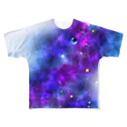 もけもけこけこクリエイト枠の宇宙、星、ガラスの珠。 All-Over Print T-Shirt