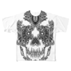 TOCmonkyのSkulltribal フルグラフィックTシャツ