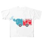 rokugatsunoumiのゾウの消防車 All-Over Print T-Shirt