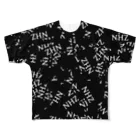 FAMIlIAのFAMIlIA 『NHZ』パターンTシャツ　ブラック All-Over Print T-Shirt