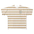 松竹梅雑貨の松竹梅 マリン beige All-Over Print T-Shirt