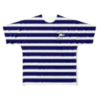 松竹梅雑貨の松竹梅 マリン navy All-Over Print T-Shirt