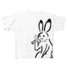 fujinosukeの超鳥獣戯画（大ウサギ） All-Over Print T-Shirt