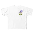 ほしいのいらすとのぜっぺきにいる！つよいティラノサウルスくん フルグラフィックTシャツ