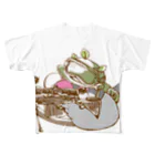 似顔絵工房きすけンちの常にガチンコな桜ブンチョ隊員 All-Over Print T-Shirt