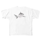 さかたようこ / サメ画家のほわっとサメ/ぽんっとワンポイント All-Over Print T-Shirt