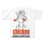 ナカガワ サトルのourrockrecords@chicken フルグラフィックTシャツ