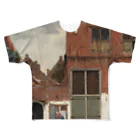 Art Baseの小路 / フェルメール (View of Houses in Delft (The little Street) 1658) フルグラフィックTシャツ