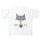 あずき母のタピ柴さん（黒柴） フルグラフィックTシャツ