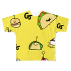gajigajilandのTaco  and friends フルグラフィックTシャツ