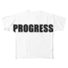 nostagraph_naoのPROGRESS黒 フルグラフィックTシャツ