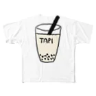 Eatn-kkのタピオカ フルグラフィックTシャツ