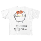 haru_38の納豆ごはん フルグラフィックTシャツ