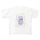 manamanawaruの藍ワルビロ フルグラフィックTシャツ