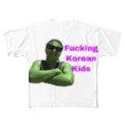 fxxkinKoreankidsのニキタイフン フルグラフィックTシャツ