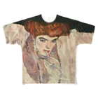 Art Baseのグスタフ・クリムト / 1910 / The Black Feather Hat / Gustav Klimt フルグラフィックTシャツ