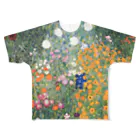 Art Baseのグスタフ・クリムト / 1907 /Flower Garden / Gustav Klimt All-Over Print T-Shirt