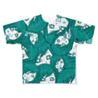 バニラde高収入ショップ［SUZURI店］の【両面フルグラ】Psyche♥VANIKO（GREEN） All-Over Print T-Shirt