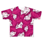 バニラde高収入ショップ［SUZURI店］の【両面フルグラ】Psyche♥VANIKO（PINK） All-Over Print T-Shirt