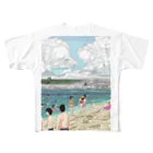 学生のトロピカルビーチ All-Over Print T-Shirt