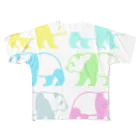 鯖いTシャツ屋さんのレインボーパンダさん虹色ポップサイン All-Over Print T-Shirt